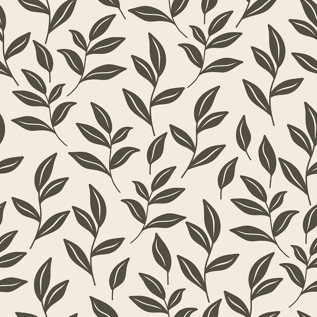 Natural seamless pattern with autumn fallen leaves of forest trees