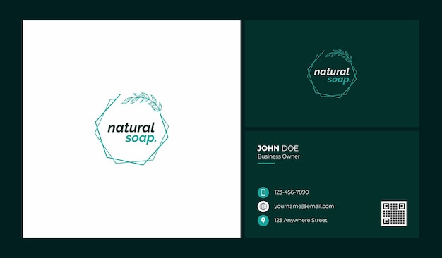 Natural soap logo design, premium, modern cleaning company skincare brand identity