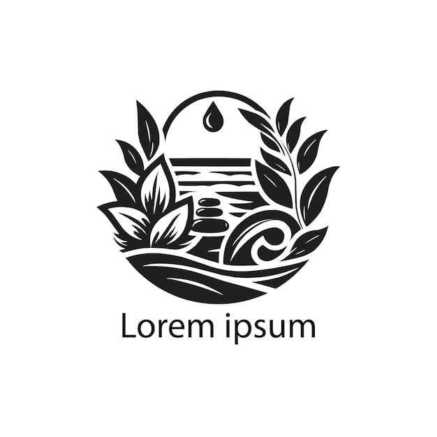 Вектор Дизайн логотипа natural spa