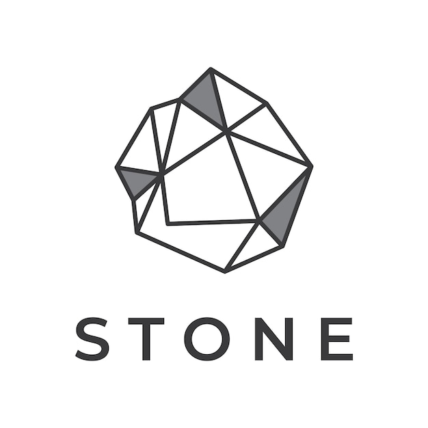 비즈니스 회사 기호에 대한 개요 로고가 있는 자연석 실루엣 추상 로고 크리에이 티브 템플릿 디자인