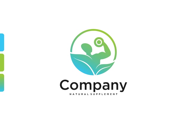あなたのビジネスのための自然なサプリメントのロゴのロゴのインスピレーション