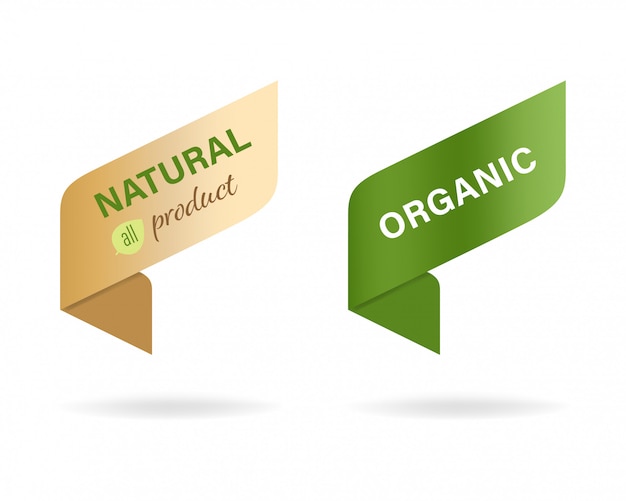 Natural tag and organic label.