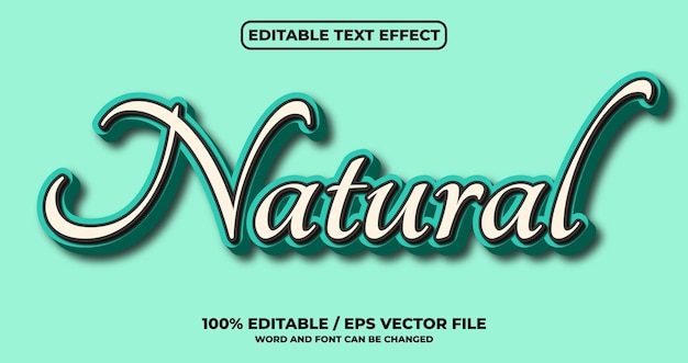 Natural text effect style