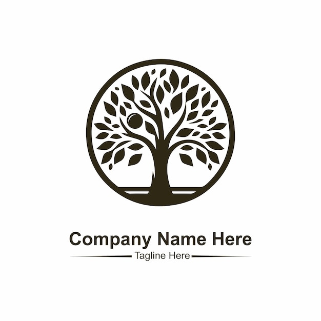 Natural tree logo design