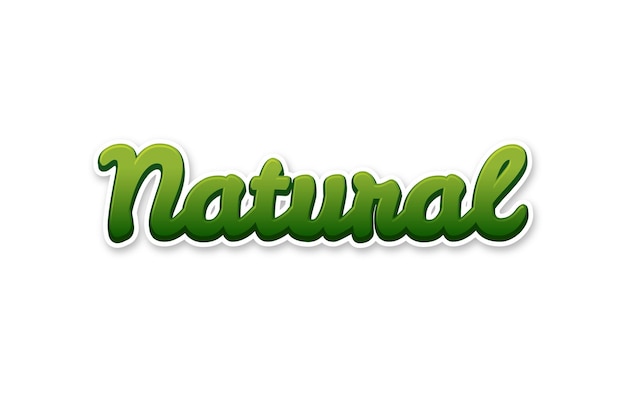 Natural typography logo design Natural text icon