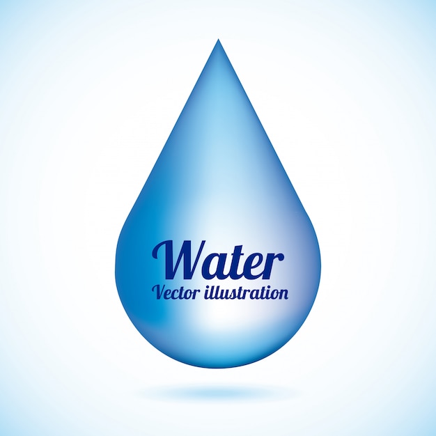 Natural water over blue background vector illustration