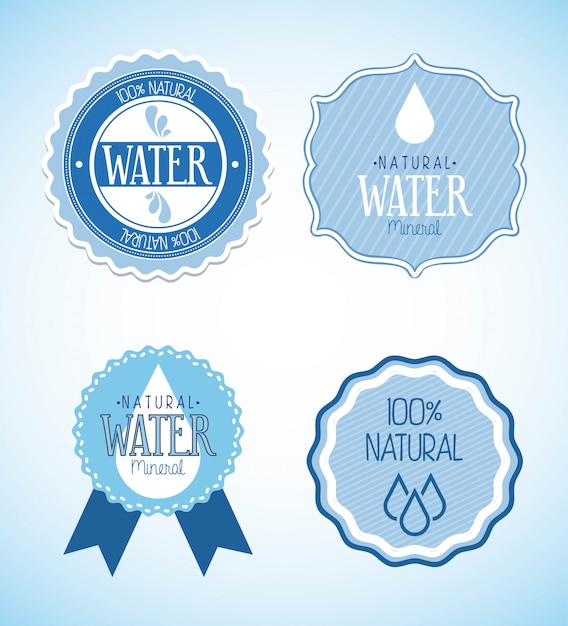 Natural water over blue background vector illustration