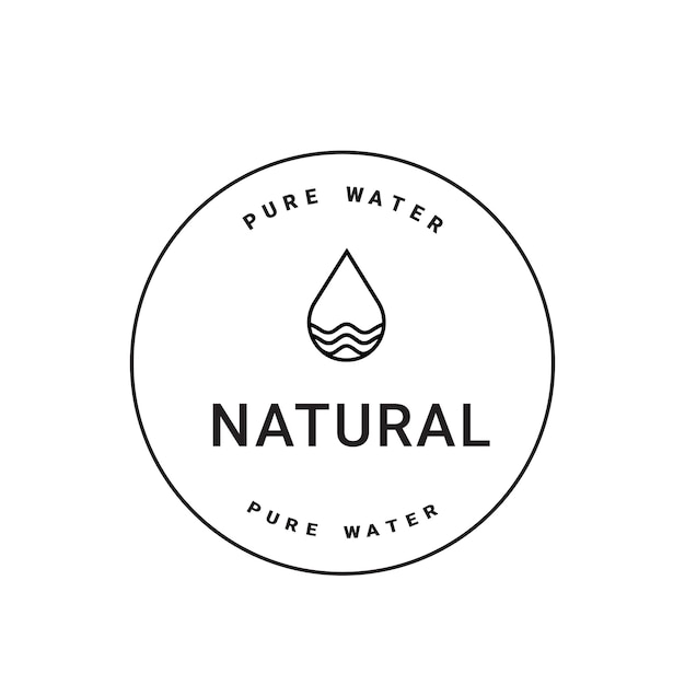 Vector natural water label