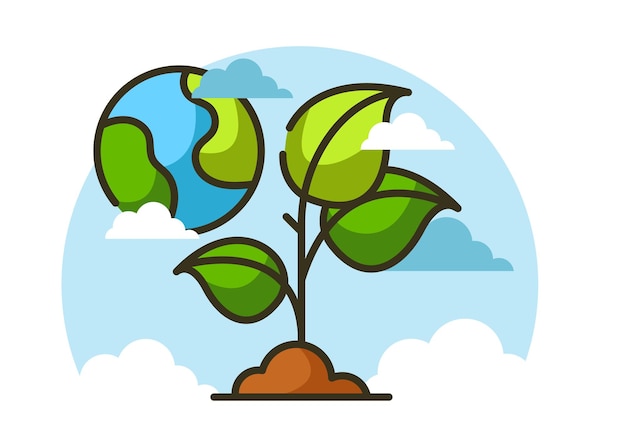 Natural world illustration design Ecology concept design ...