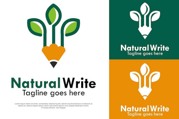 Natural write logo template illustration.suitable for your business