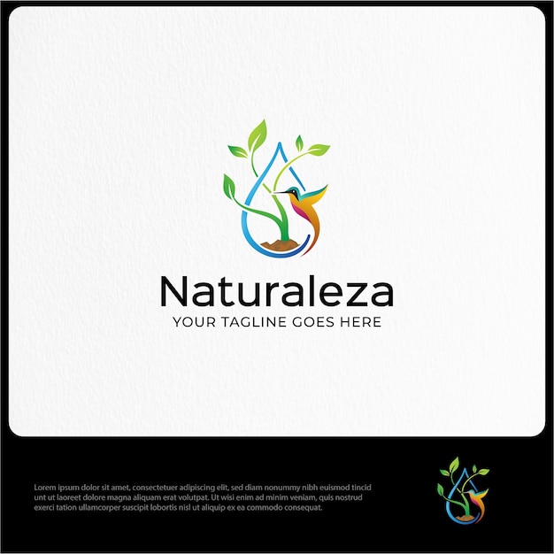 Vector naturaleza logo-sjabloon