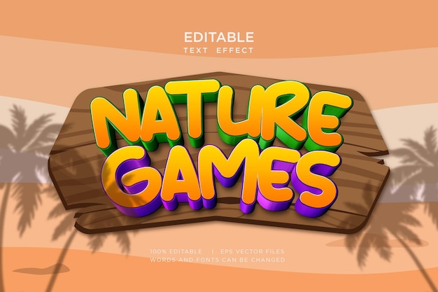 Nature 3d editable text effect