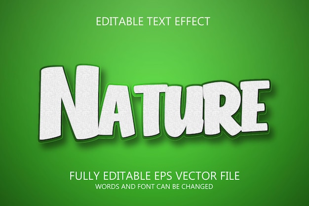 Nature 3d editable text style effect