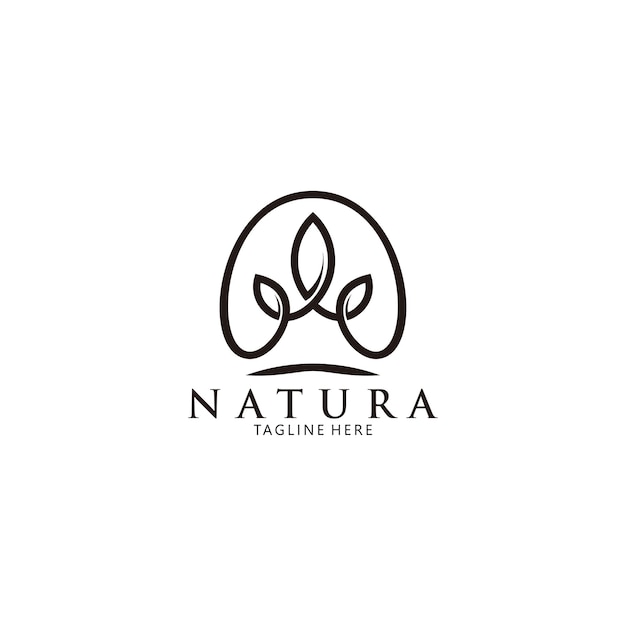 Nature abstract tree logo icon vector isolated