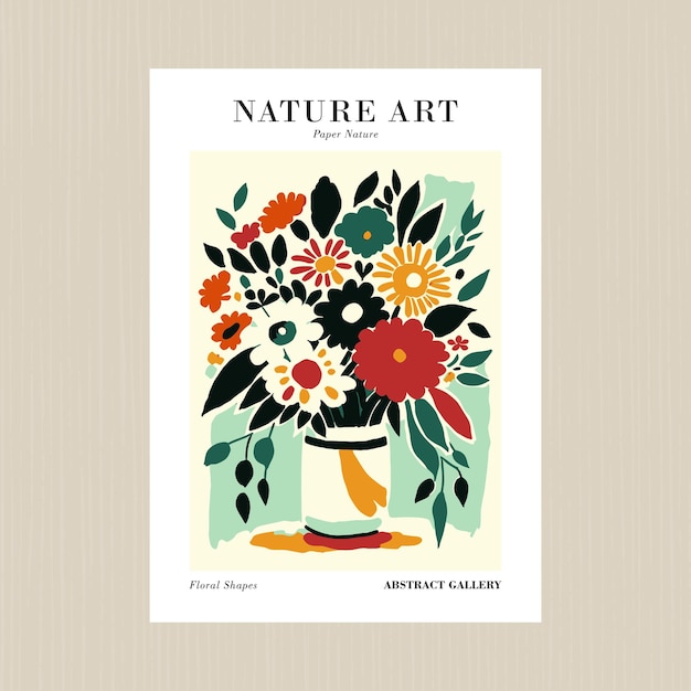 자연 예술 꽃 부켓 인쇄 가능한 벽화