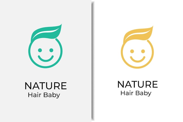 Progettazione del modello di illustrazione dell'icona del logo nature baby care