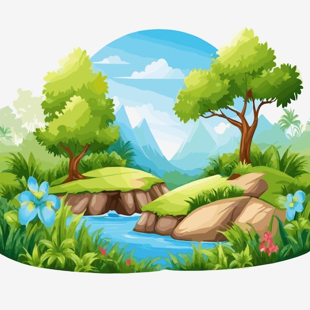 Premium Vector | Nature background vector