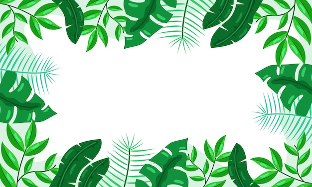 自然の背景と熱帯の葉の境界
