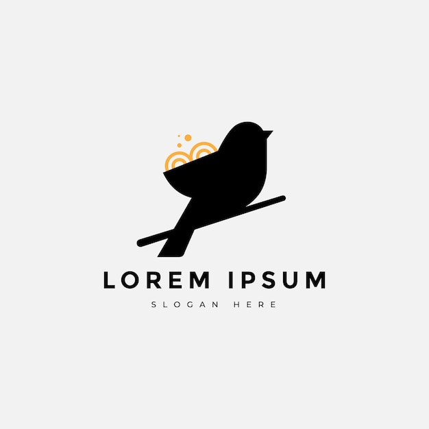 Nature bird creative brand company modern logo style beauty vector graphic design illustration