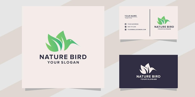 Nature bird logo template