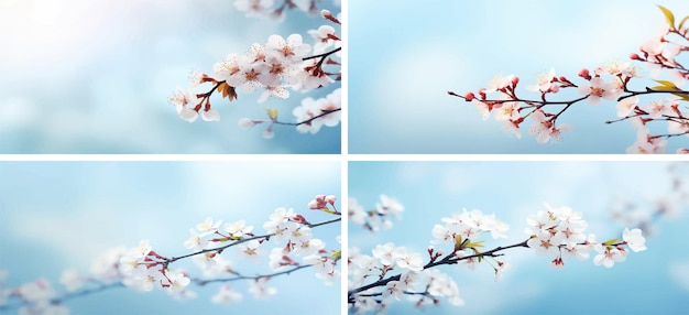 自然の開花 花の木の季節 植物の美しさ 春の花びら 春の開花