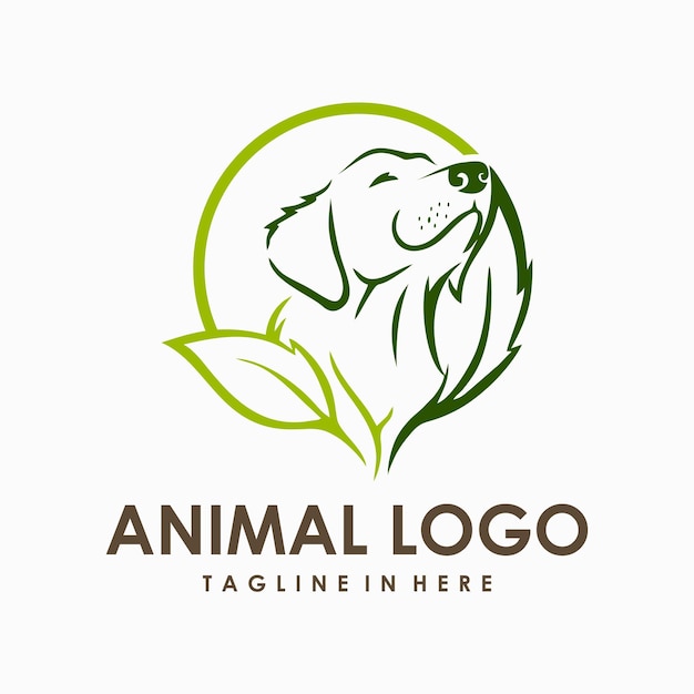 自然ブルドッグのベクトルのロゴ