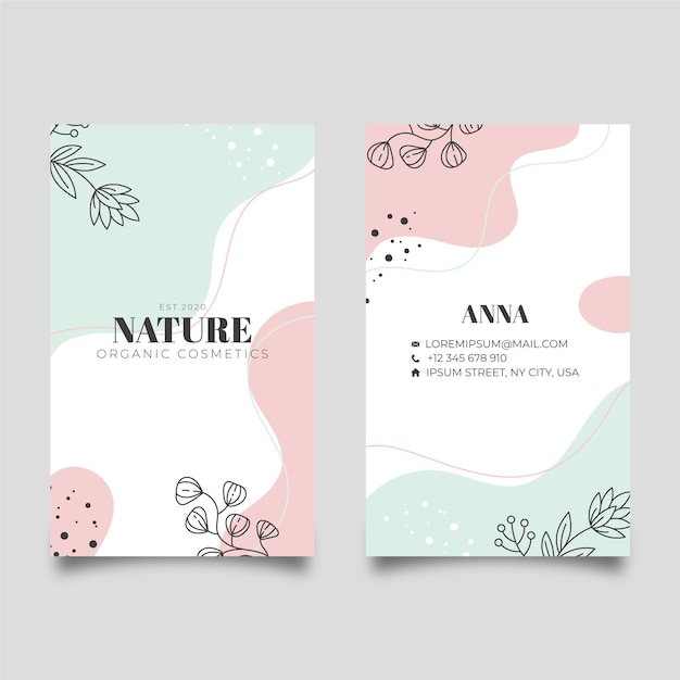 Vector nature business card