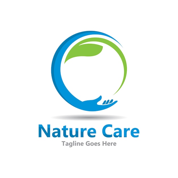 Illustrazione dell'icona del vettore del logo della natura