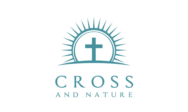 Nature church christian logo design