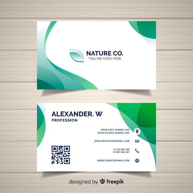 Nature concept business card