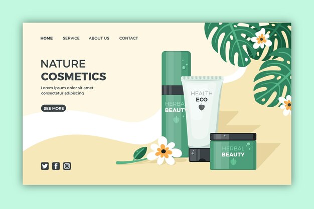 Cosmetici naturali - landing page