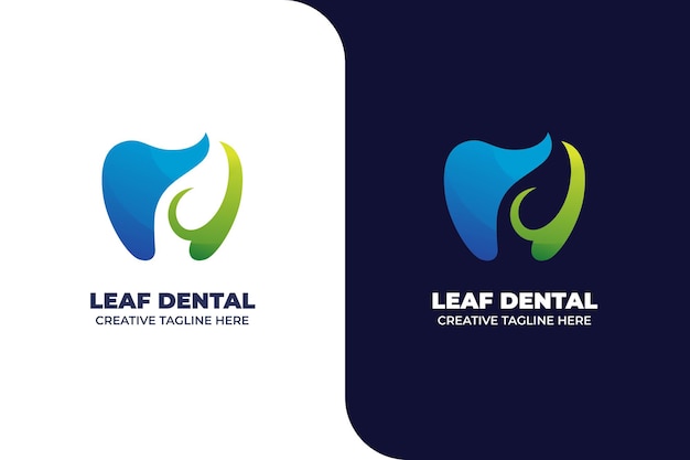 Logo di gradiente della clinica del dentista della natura