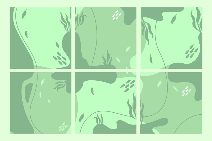 Vector nature design template background social media post
