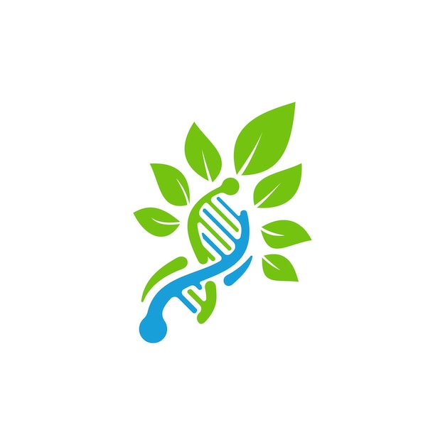 Disegno del modello del logo del dna della natura