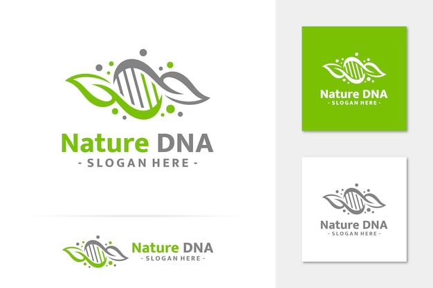 Vettore del logo del dna della natura