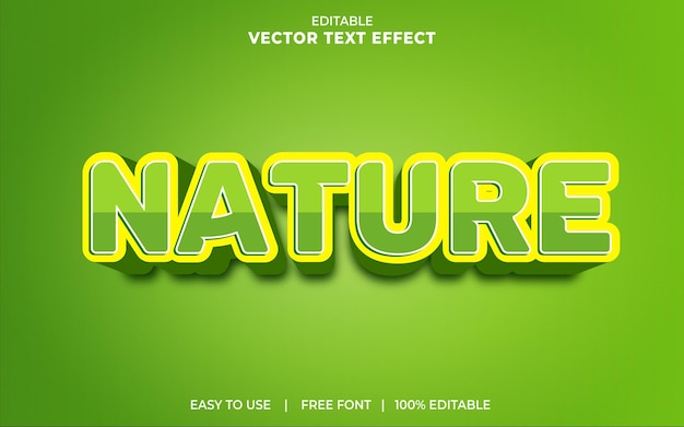 Nature Editable 3D text effect with background