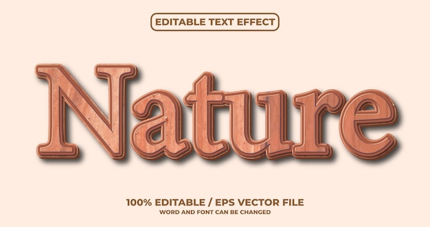 Nature editable text effect style