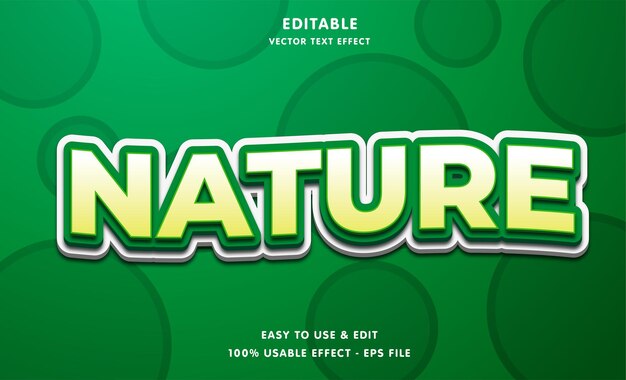 Nature editable text effect with modern and simple style