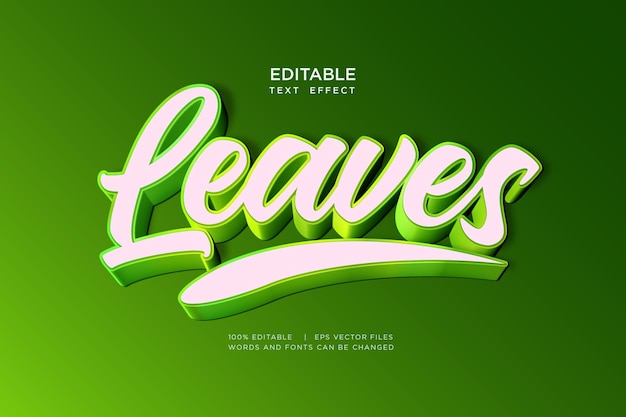 nature editable text effect