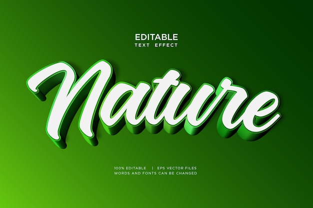 nature editable text effect