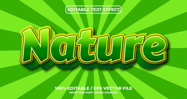 Nature editable text effect