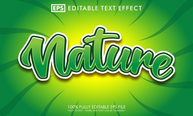 Nature editable text effect