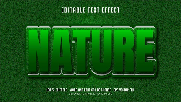 nature editable text effect