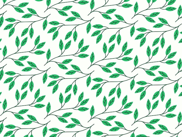 nature floral seamless pattern in flat design