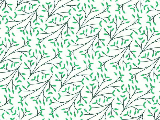 Nature floral seamless pattern in flat design