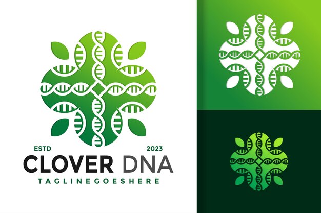 Vector nature flower dna leaf logo