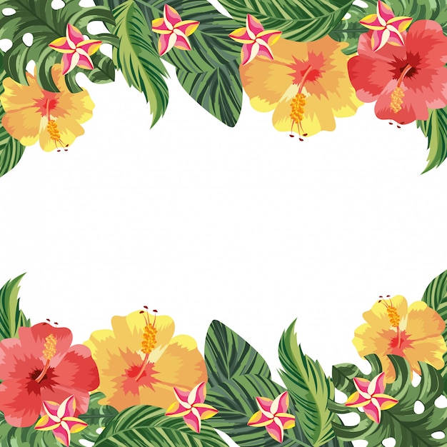 nature flowers cartoon background