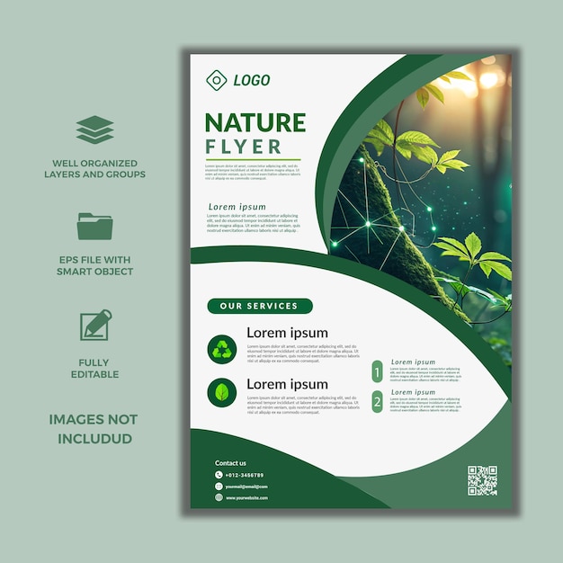 Nature Flyer для экологически чистых предприятий и экологических кампаний