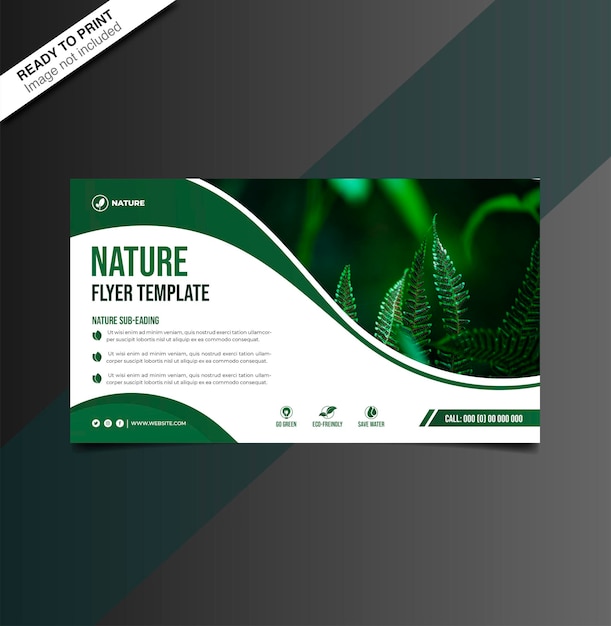 Nature flyer template banner