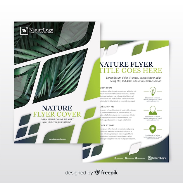 Vector nature flyer template